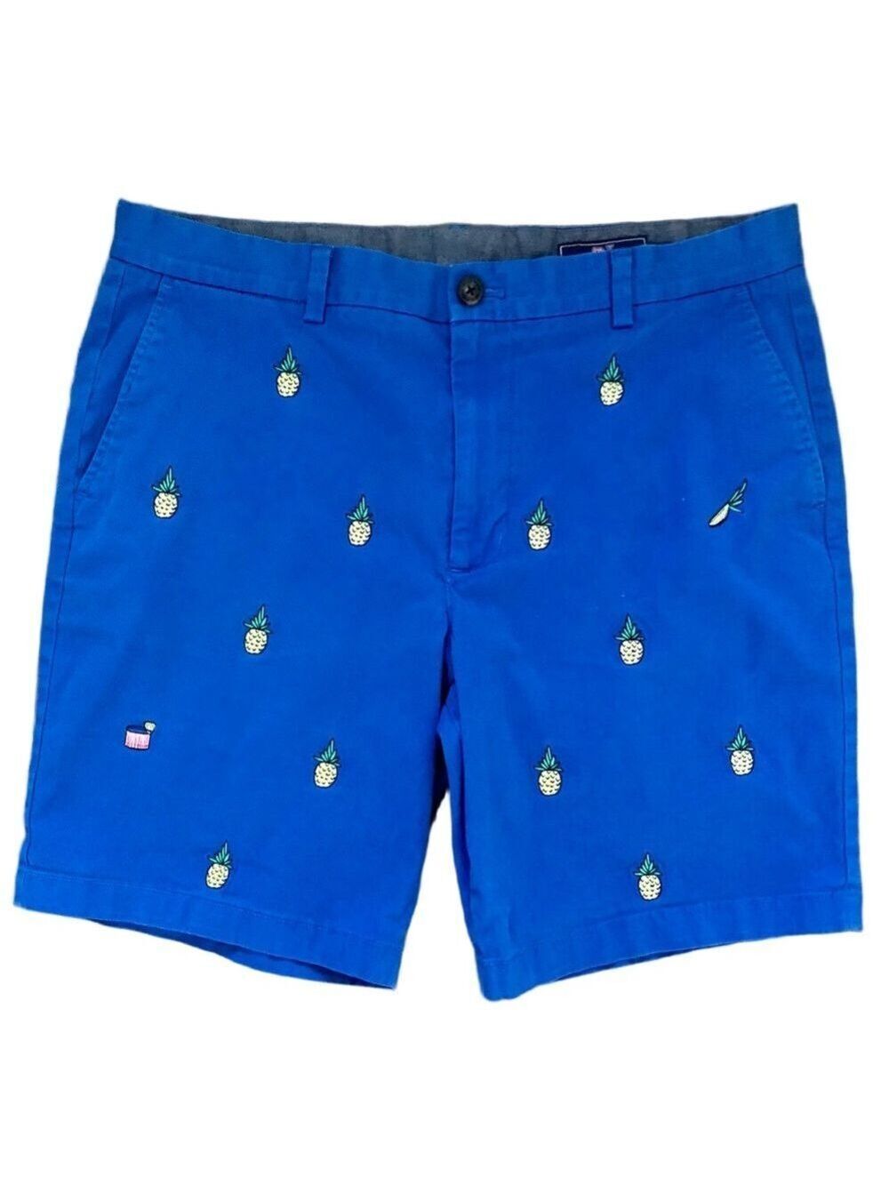 Vineyard Vines Pineapple Breaker Shorts Men's Size 34 Royal Blue